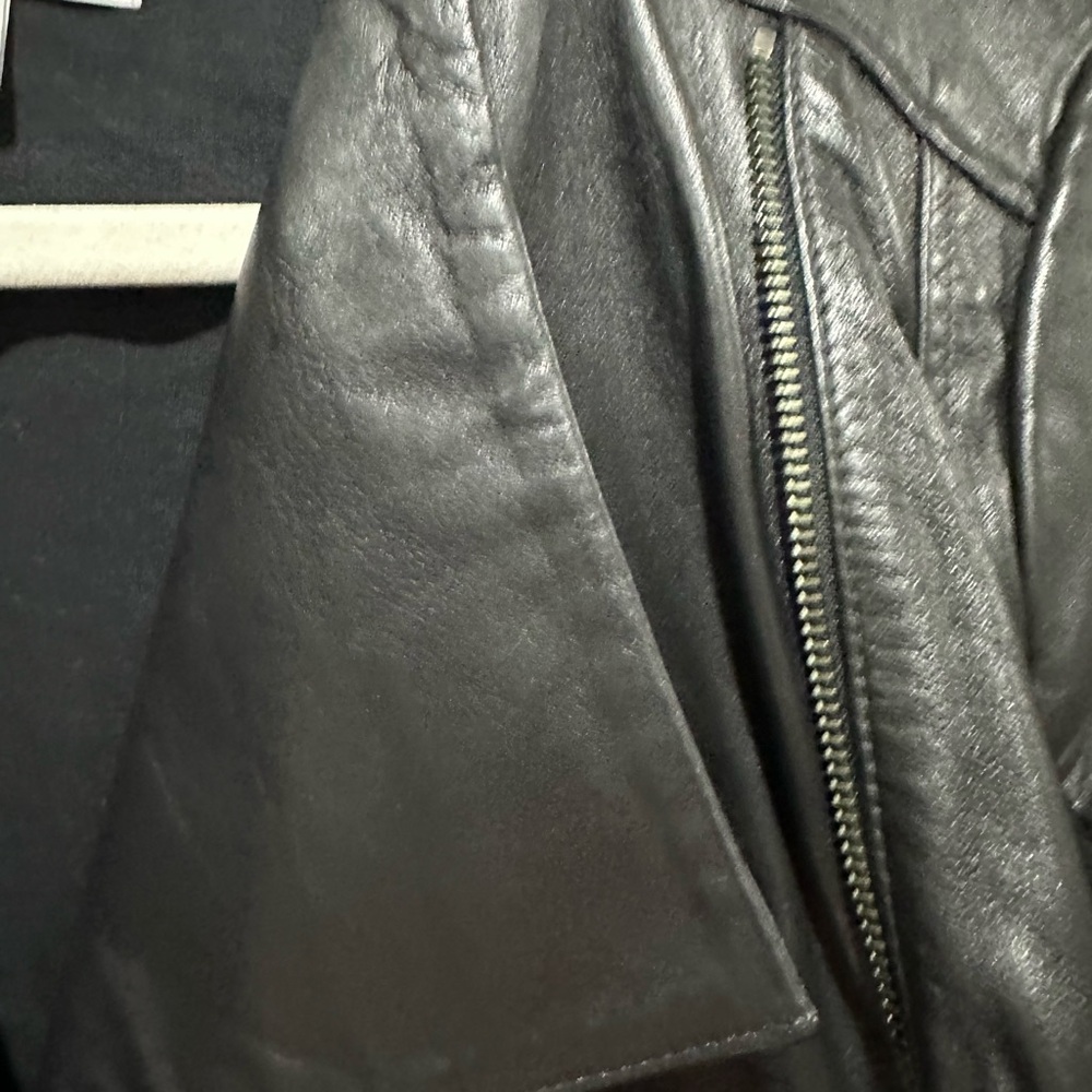 Nordstrom Black Leather Moto Jacket - Picture 5 of 14